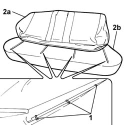 Rear seat CUSHION COVER - R.R.