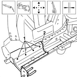 Boot floor pan rail partial