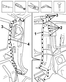 Tail light seat