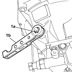 Thrust bearing linkage - r + r with gearbox removed