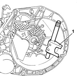 Thrust bearing linkage - r + r with gearbox removed