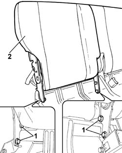 SPLIT rear. seat RIGHT BACKREST- R.R.