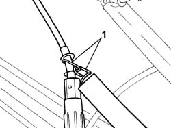 Rear seat BACKREST locking/release CABLE - R.R.