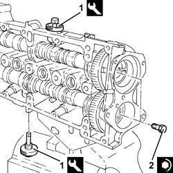 Camshaft in cylinder head - r r with head removed