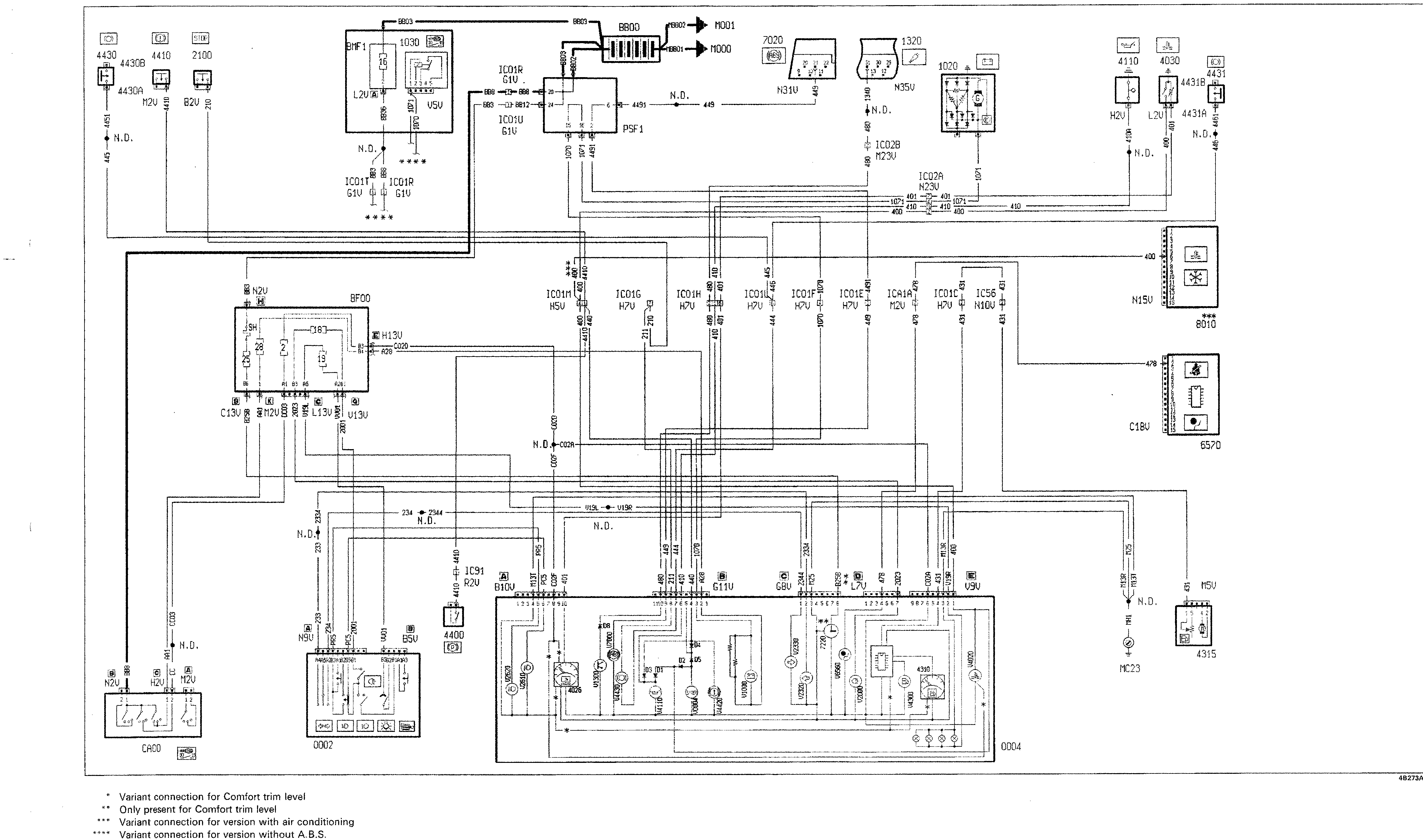 Fiat Scudo wiring diagram: 55 ELECTRICAL EQUIPMENT – Wiring diagrams (99 range)