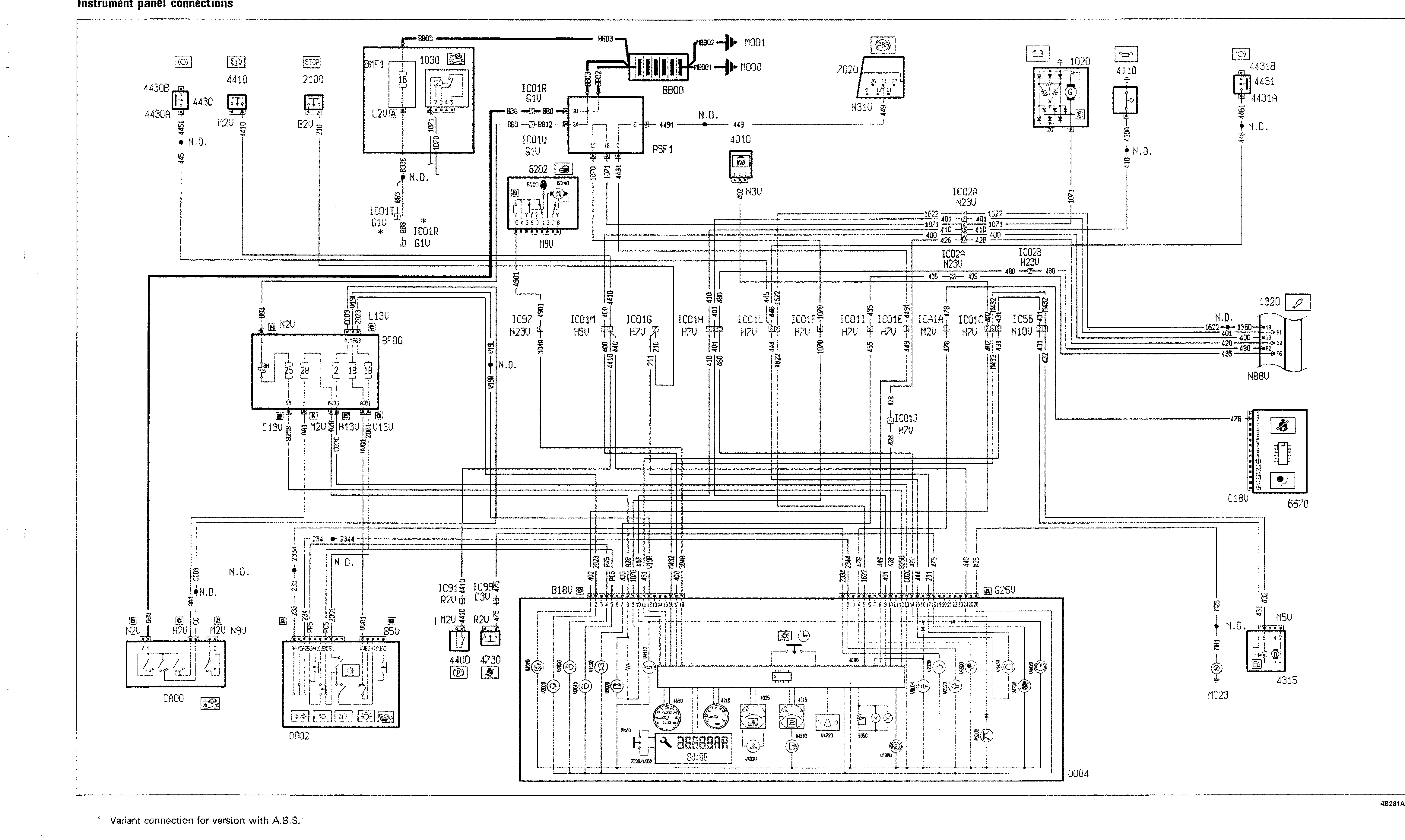 Fiat Scudo wiring diagram: 55 ELECTRICAL EQUIPMENT – Wiring diagrams (99 range)