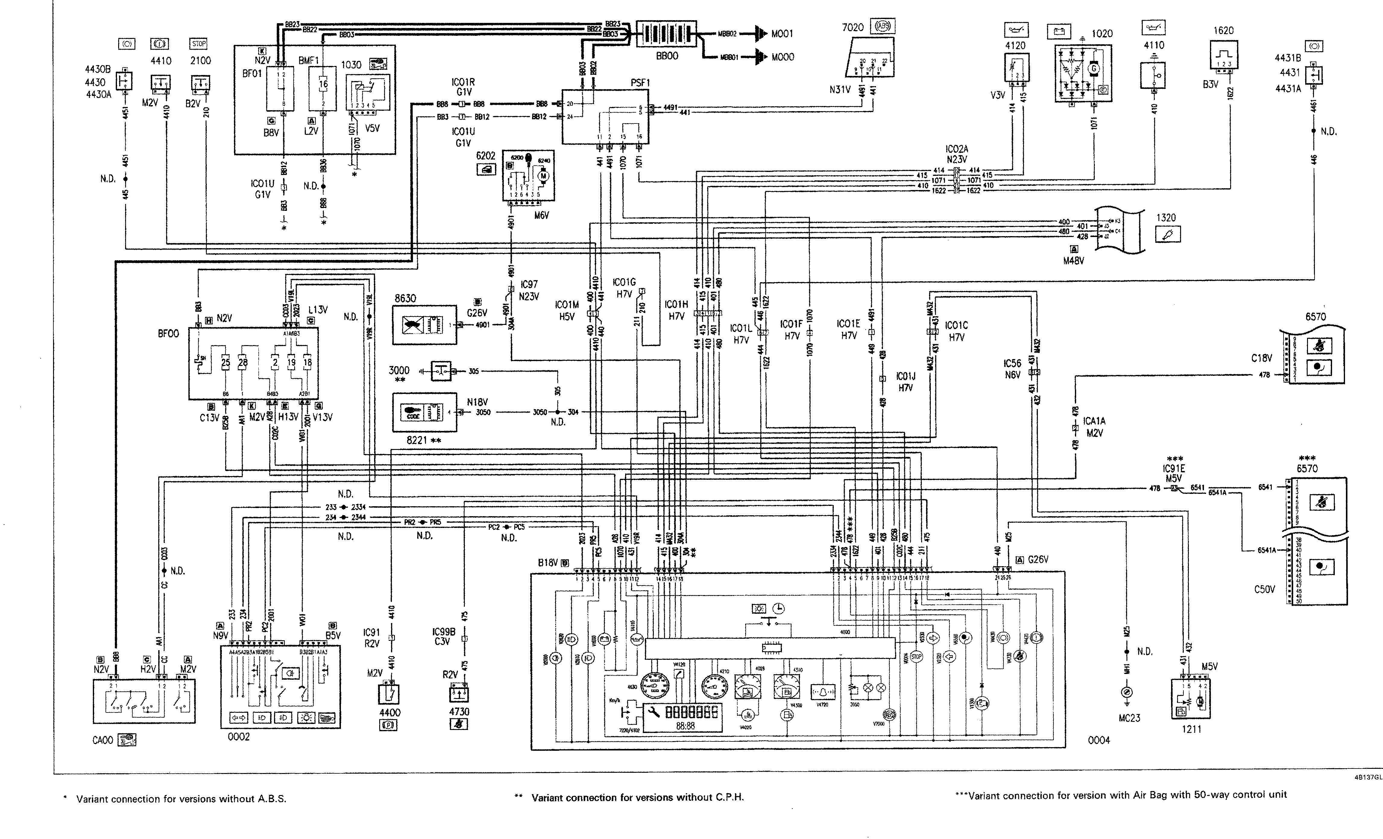 Fiat Scudo wiring diagram: 55 ELECTRICAL EQUIPMENT – Wiring diagrams (2000 update)