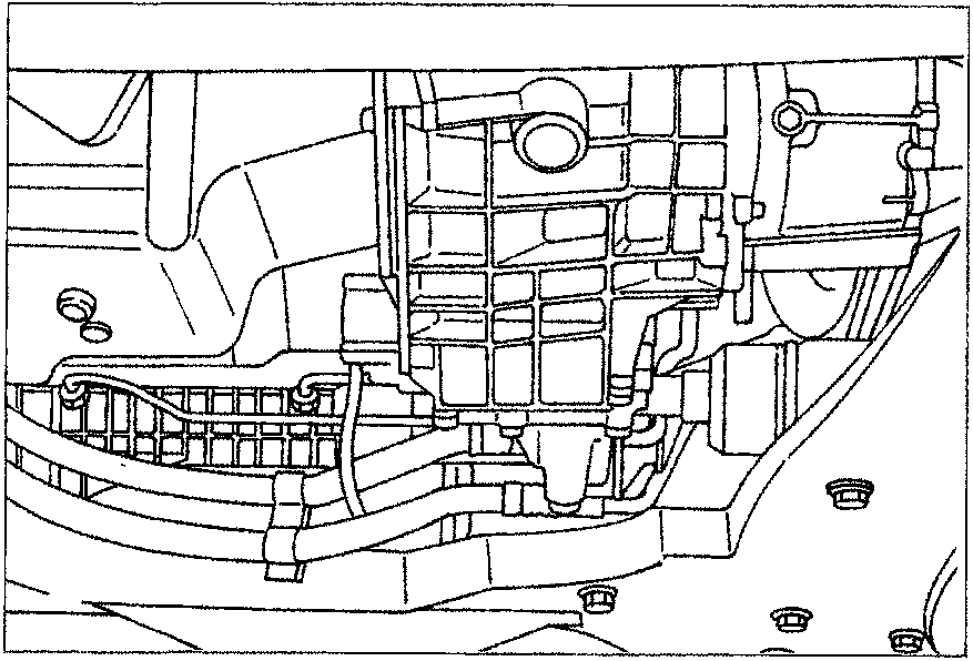 Diagram showing the exhaust pipe, elbow, and Lambda sensor location from below the vehicle