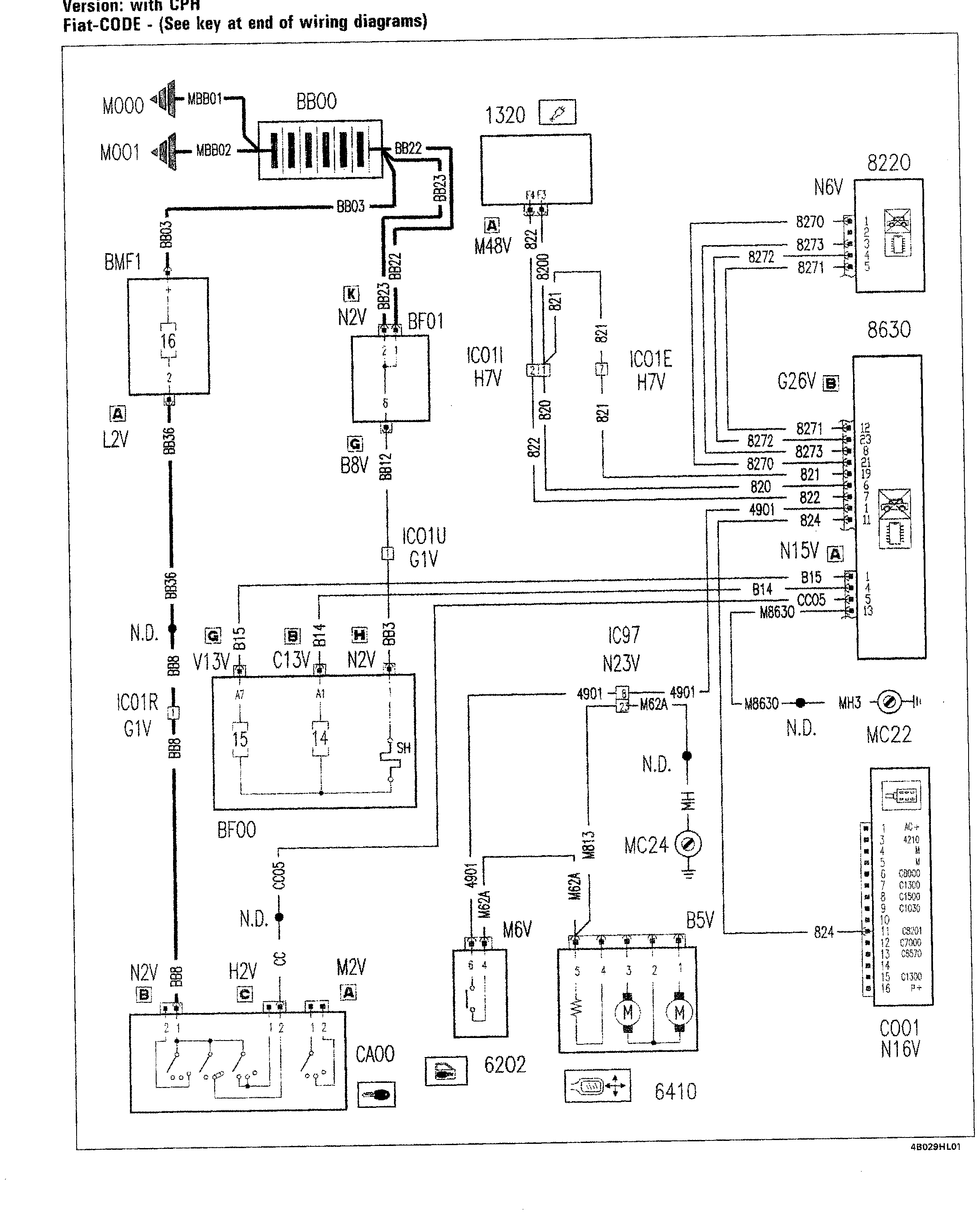 Fiat Scudo wiring diagram: 55 ELECTRICAL EQUIPMENT – Wiring diagrams (2002 update)