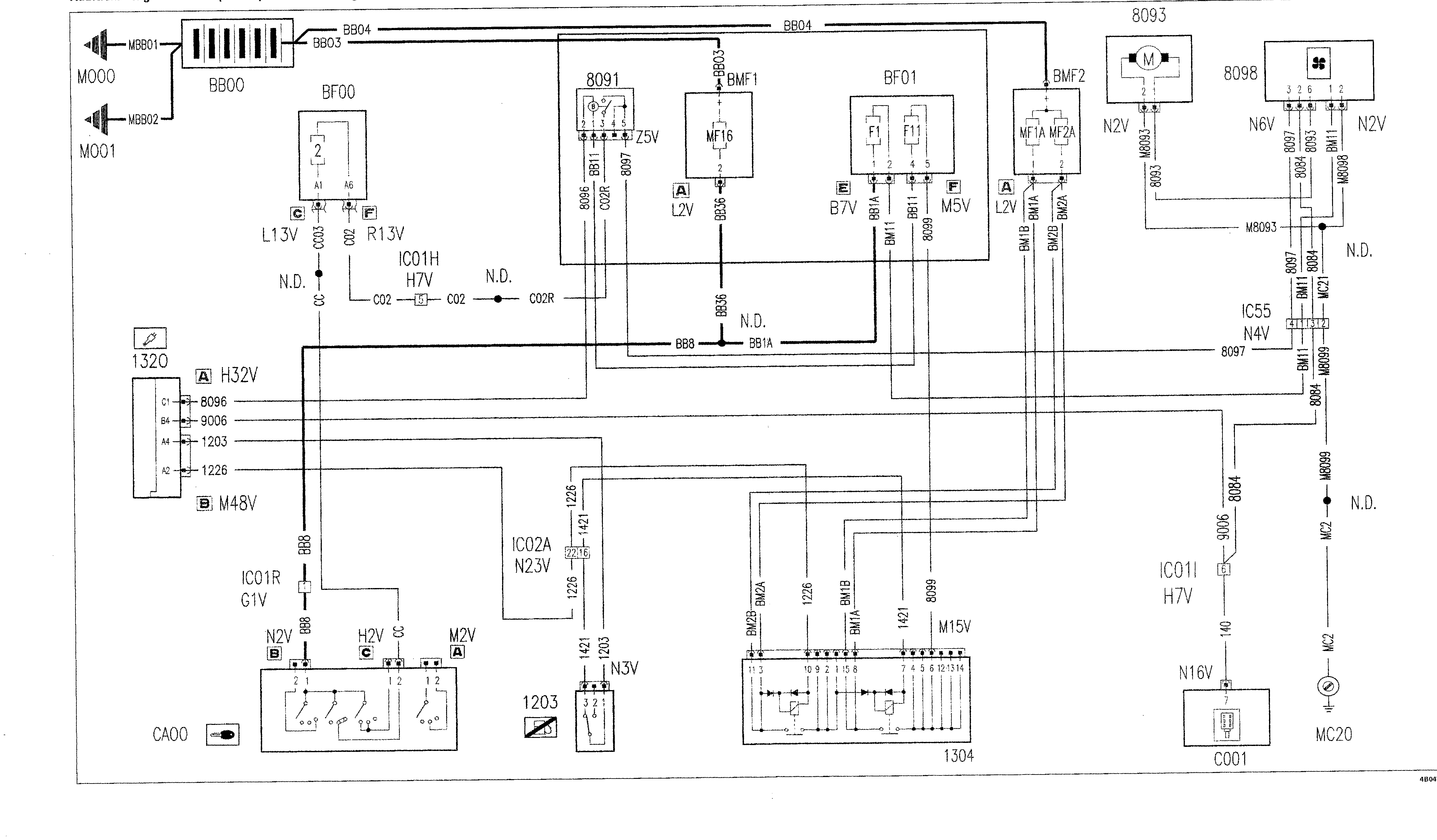 Fiat Scudo wiring diagram: 55 ELECTRICAL EQUIPMENT – Wiring diagrams (2002 update)