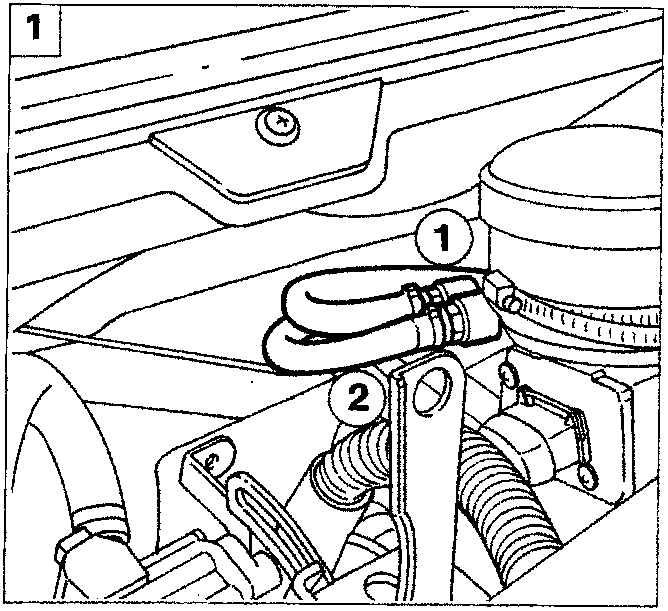 Diagram showing fuel inlet and outlet pipes connected to the butterfly casing
