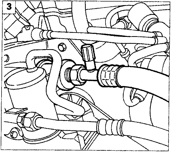 Diagram showing fluid supply pipe union connection with up and down arrow icons