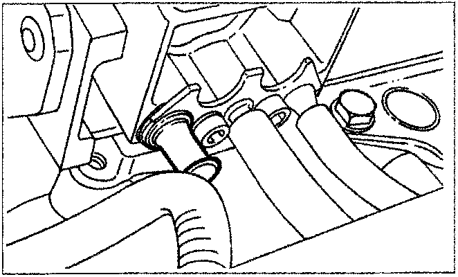 Diagram showing the charcoal filter pipe connection to the intake on the butterfly casing