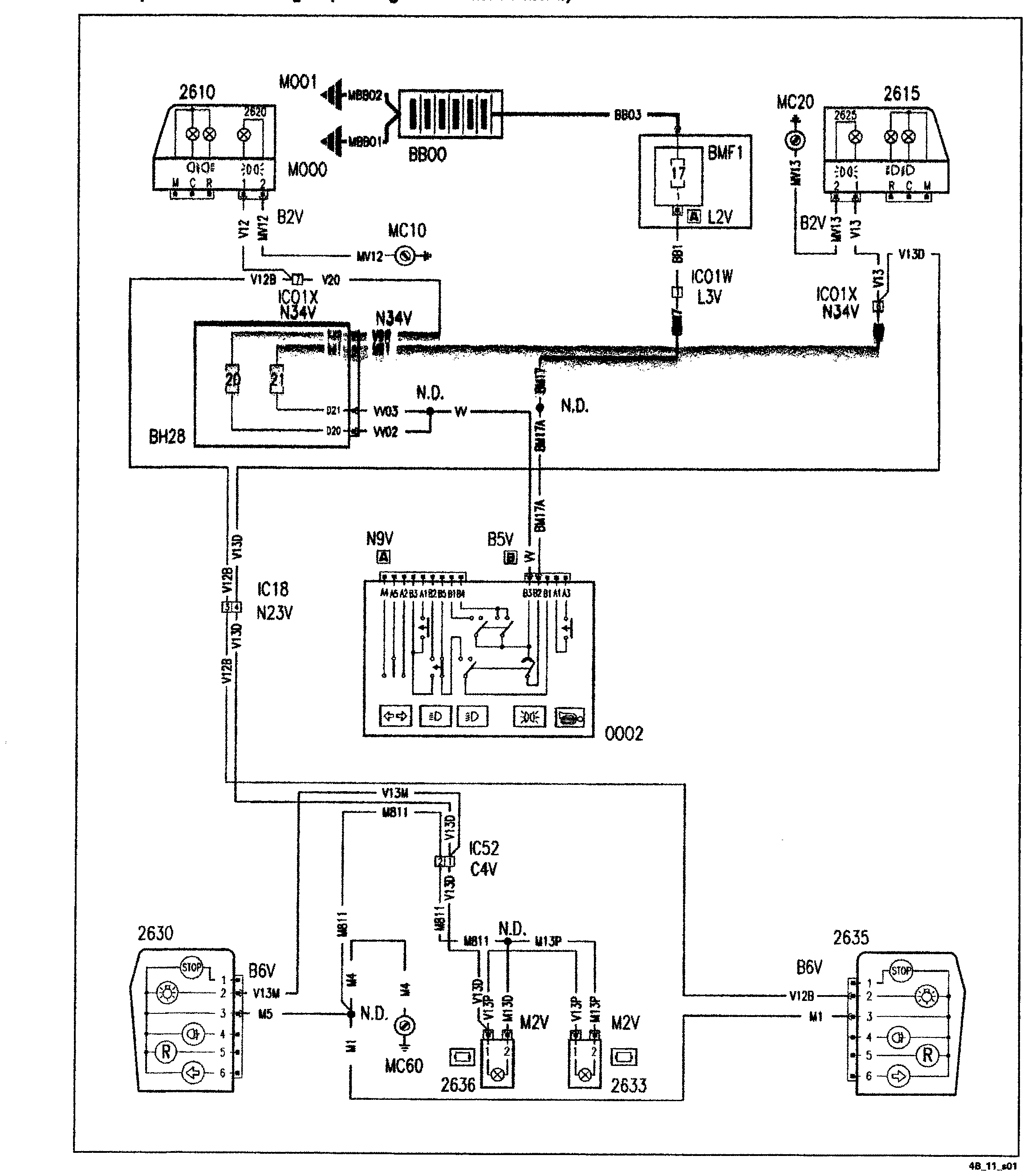 Fiat Scudo wiring diagram: 55 ELECTRICAL EQUIPMENT – Wiring diagrams (2003 update)