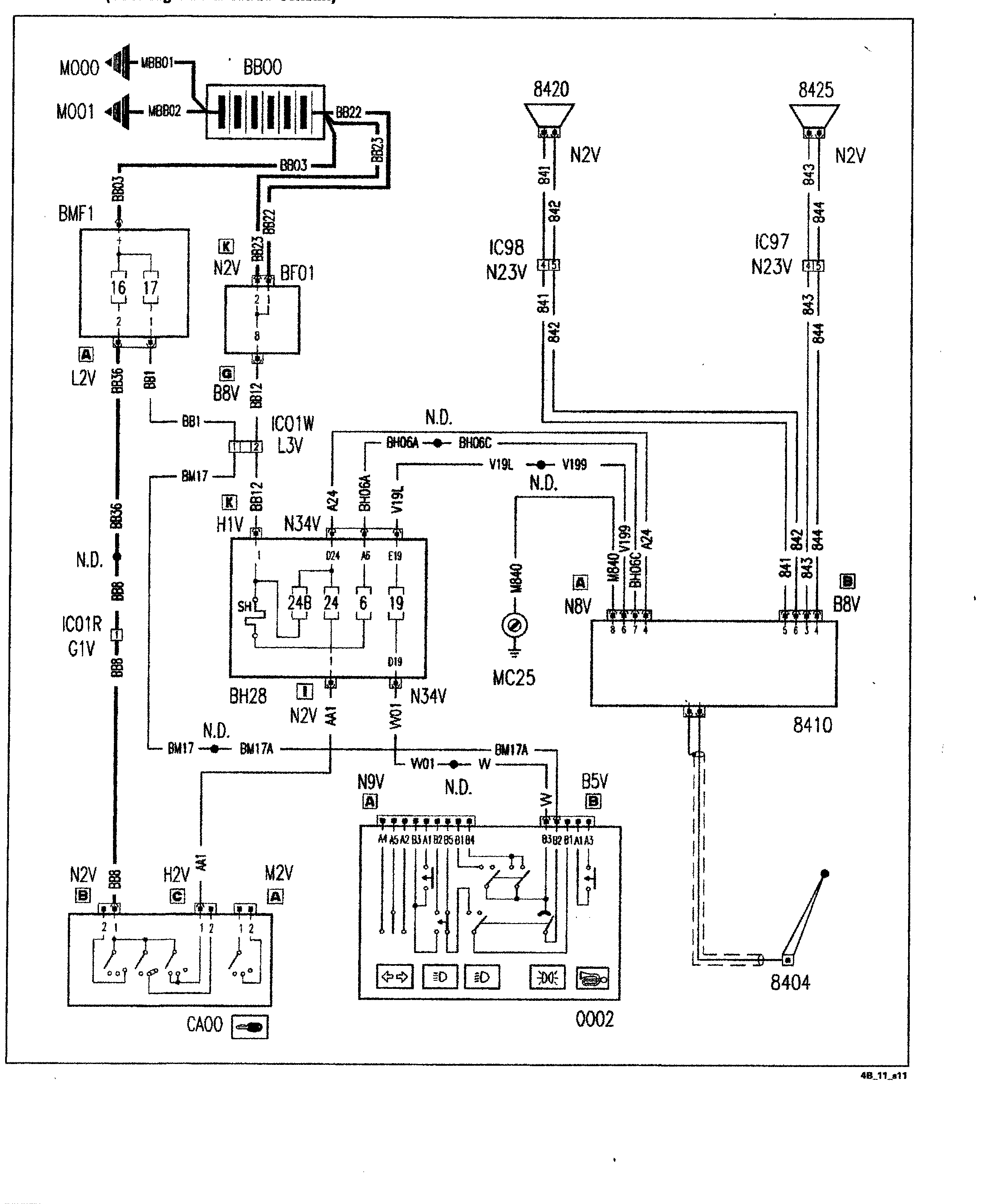 Fiat Scudo wiring diagram: 55 ELECTRICAL EQUIPMENT – Wiring diagrams (2003 update)