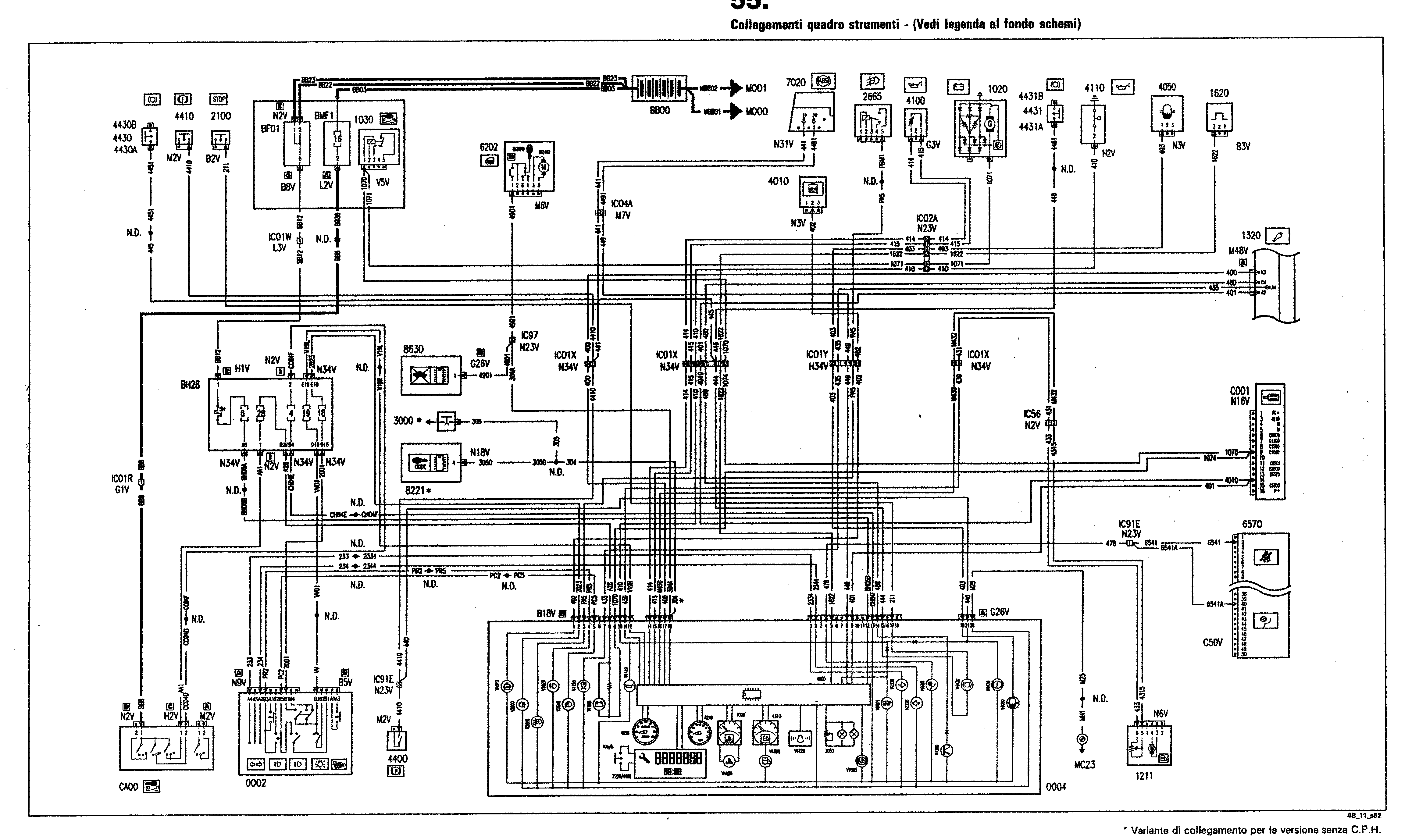 Fiat Scudo wiring diagram: 55 ELECTRICAL EQUIPMENT – Wiring diagrams (2003 update)