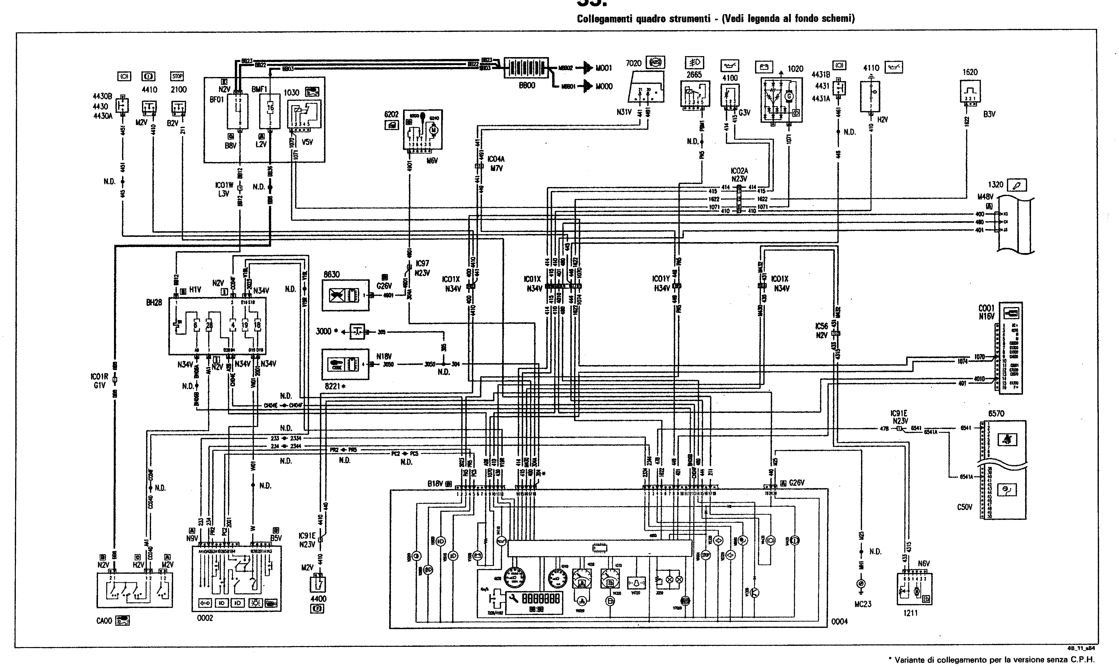 Fiat Scudo wiring diagram: 55 ELECTRICAL EQUIPMENT – Wiring diagrams (2003 update)