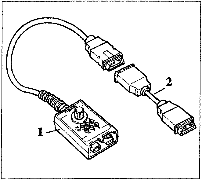 Multiple switch MPX 97 connected to an adaptor MPX 97A