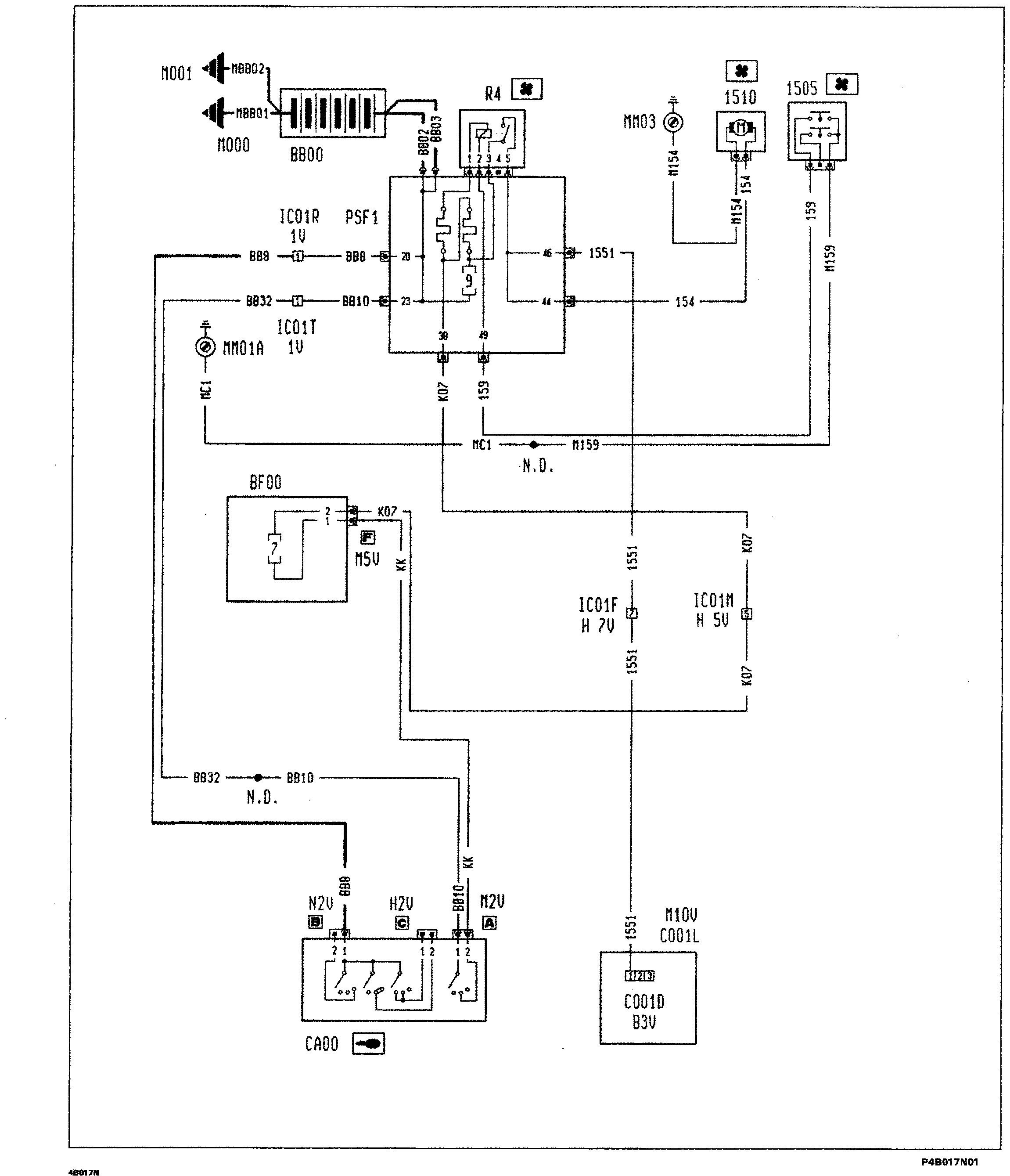 Fiat Scudo wiring diagram: 55 ELECTRICAL EQUIPMENT – Wiring diagrams