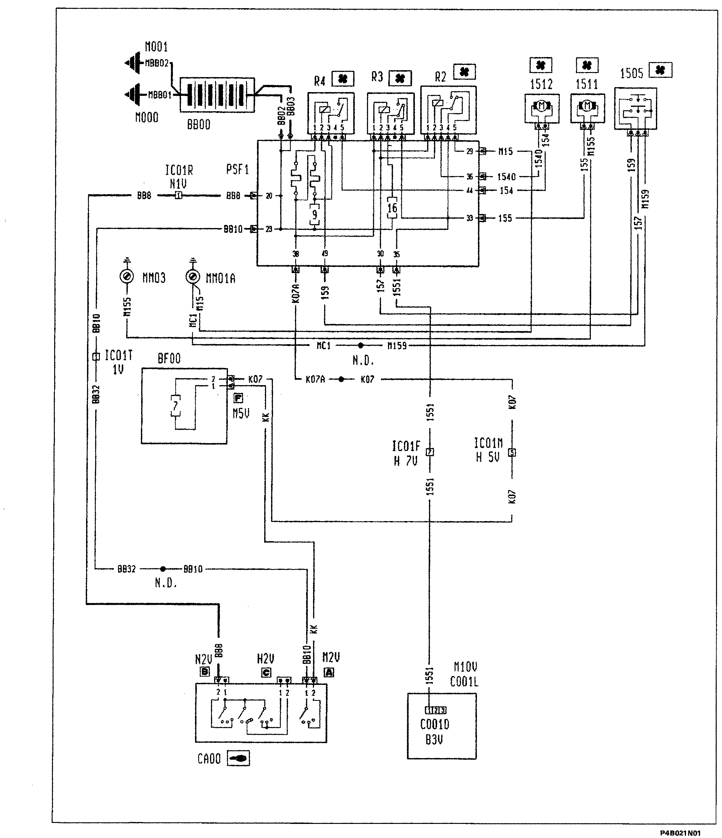 Fiat Scudo wiring diagram: 55 ELECTRICAL EQUIPMENT – Wiring diagrams