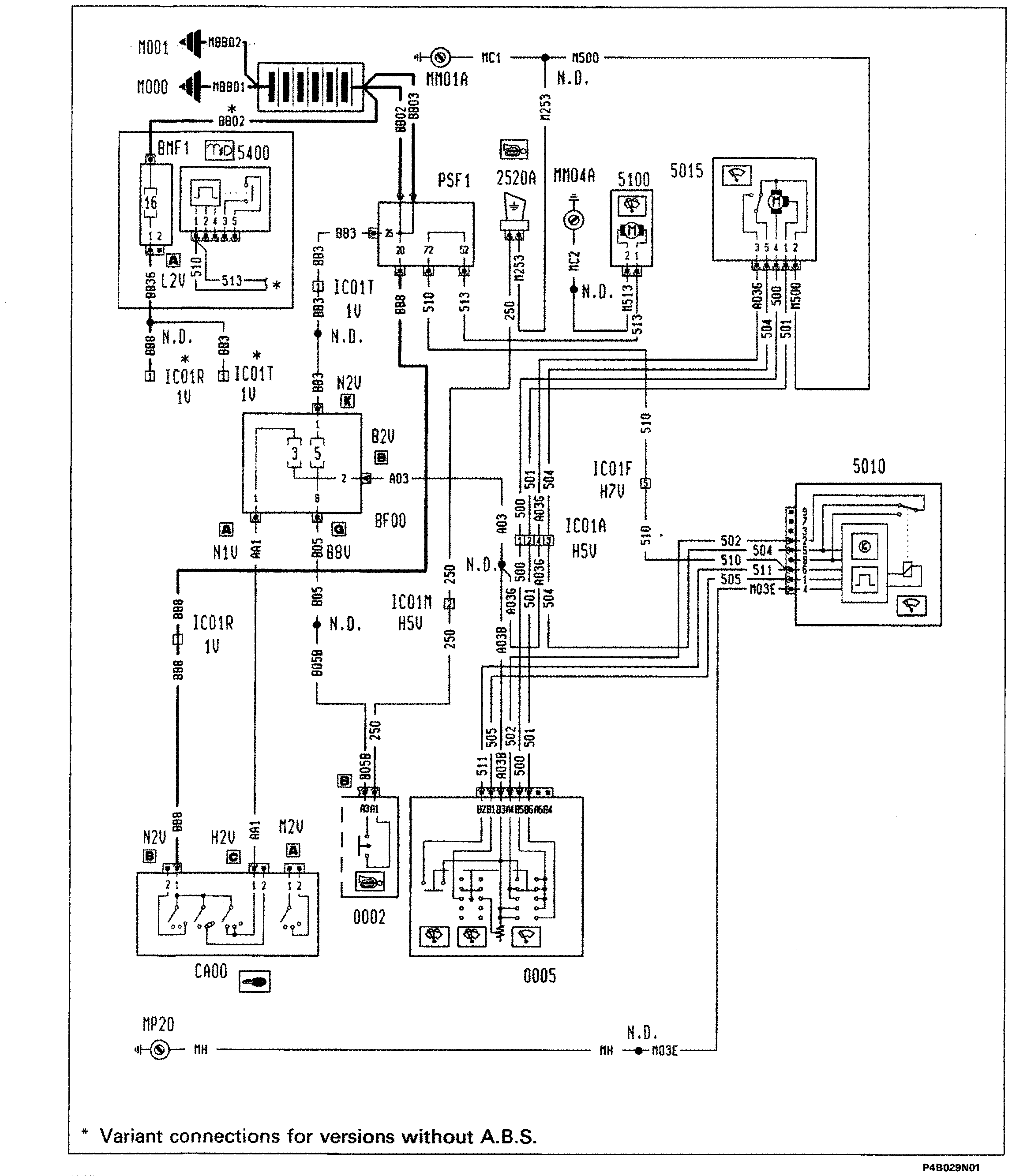 Fiat Scudo wiring diagram: 55 ELECTRICAL EQUIPMENT – Wiring diagrams