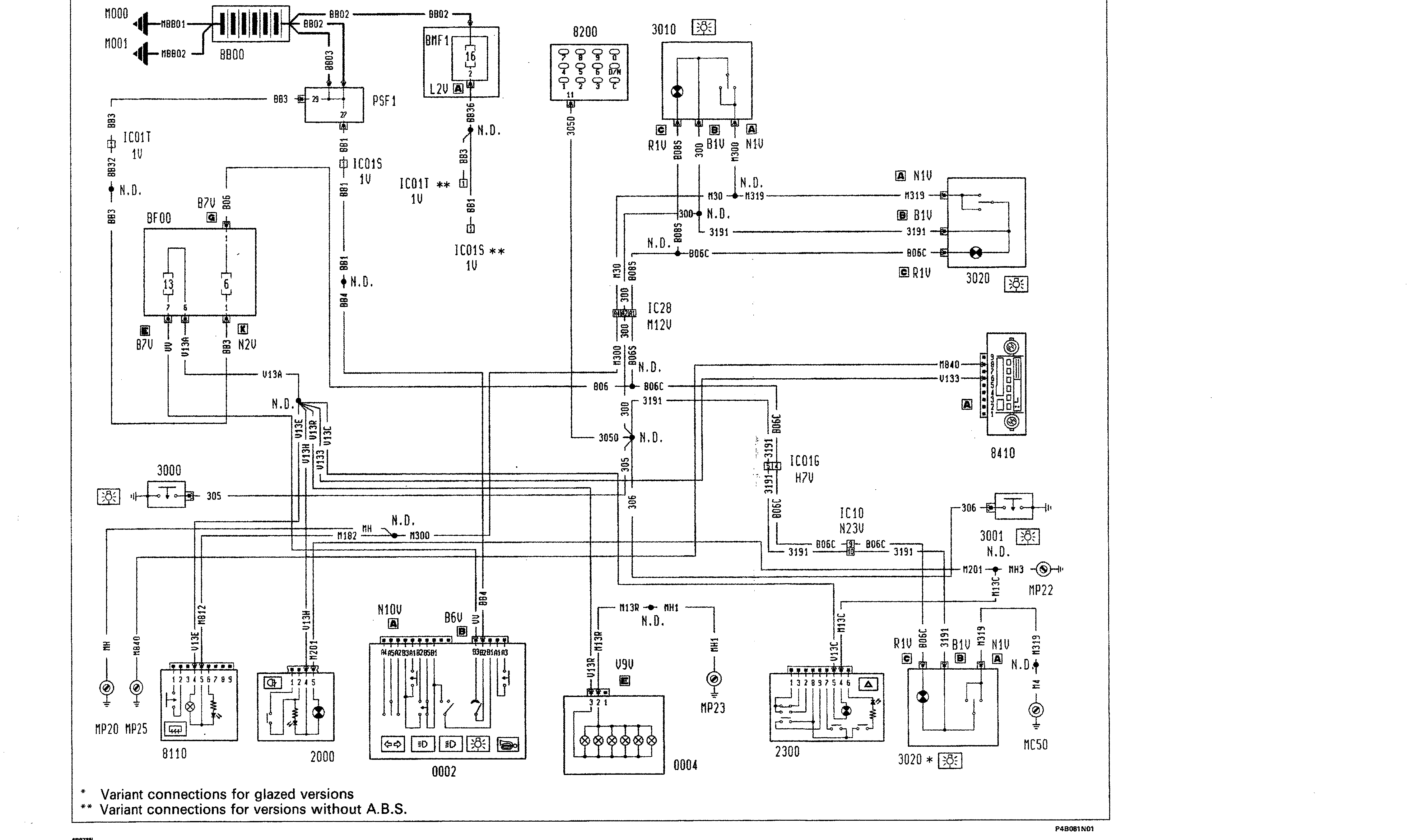 Fiat Scudo wiring diagram: 55 ELECTRICAL EQUIPMENT – Wiring diagrams