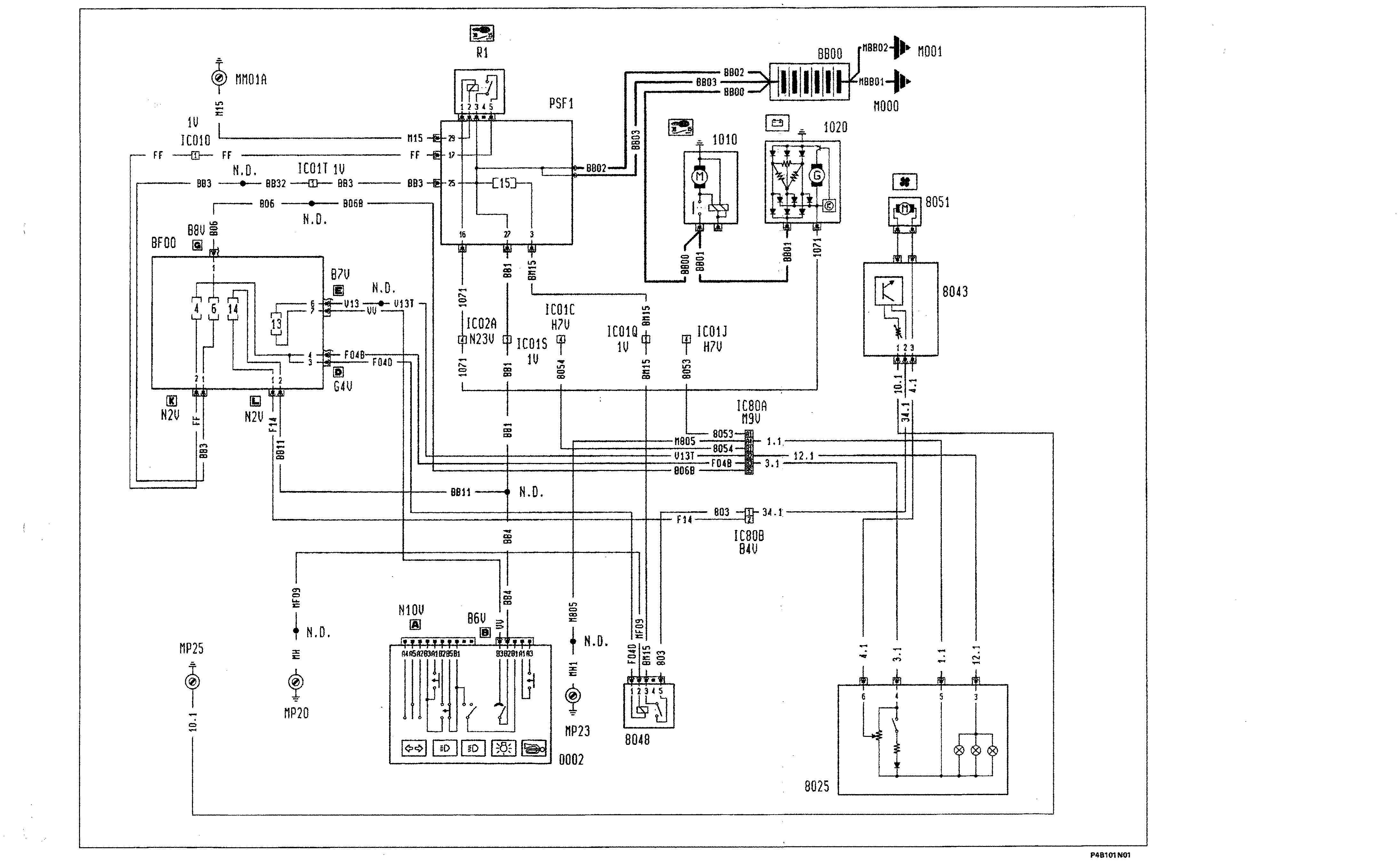 Fiat Scudo wiring diagram: 55 ELECTRICAL EQUIPMENT – Wiring diagrams