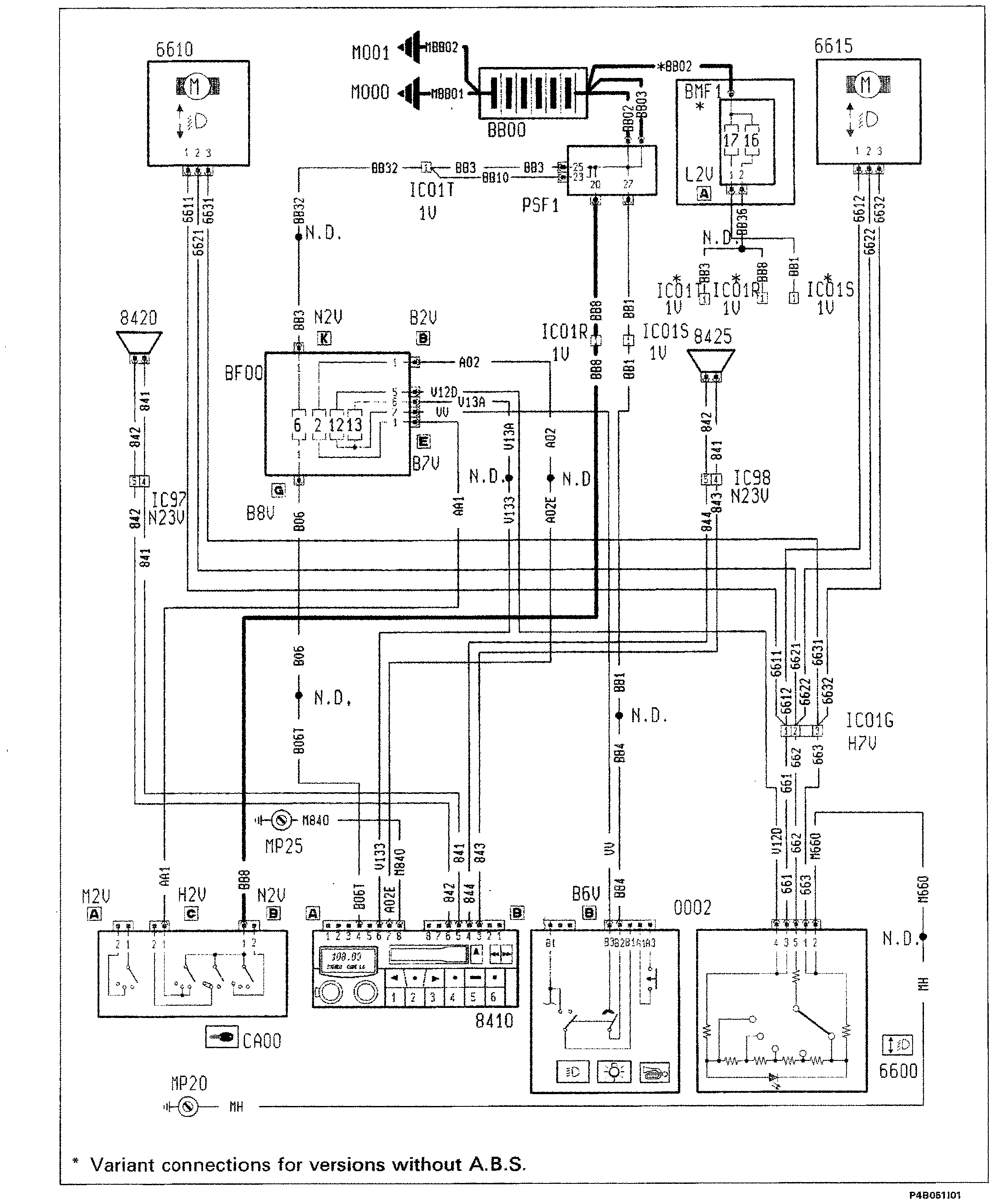 Fiat Scudo wiring diagram: 55 ELECTRICAL EQUIPMENT – Wiring diagrams (98 range)