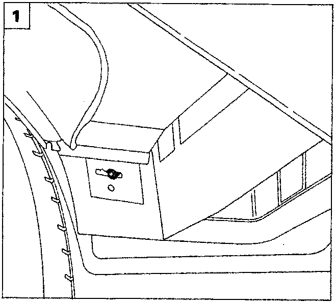 Diagram showing the rear corner of the vehicle body and bumper area