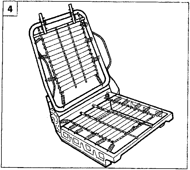 View of the seat frame.