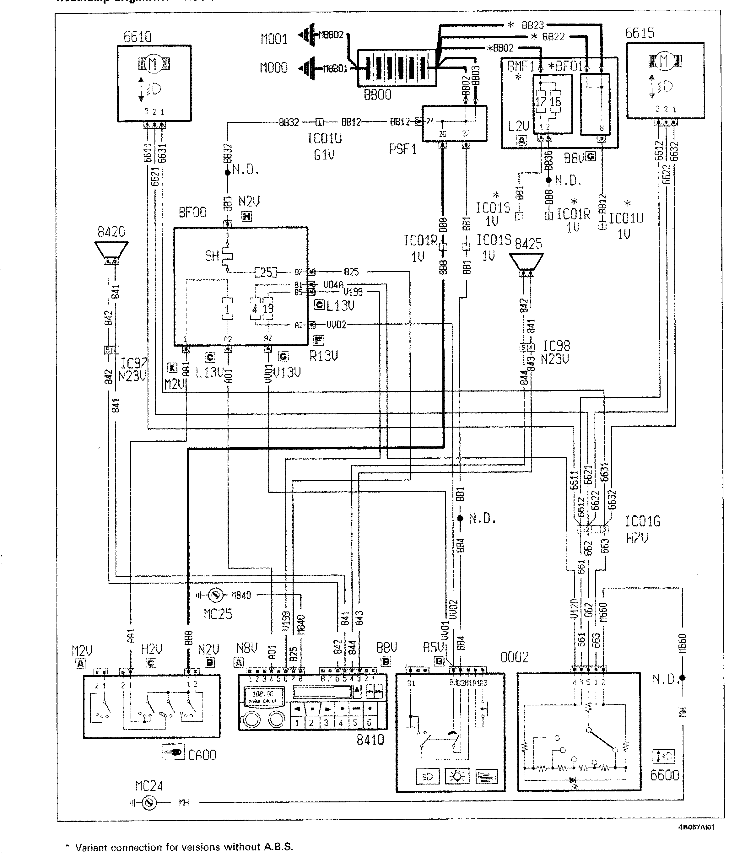 Fiat Scudo wiring diagram: 55 ELECTRICAL EQUIPMENT – Wiring diagrams (99 range)