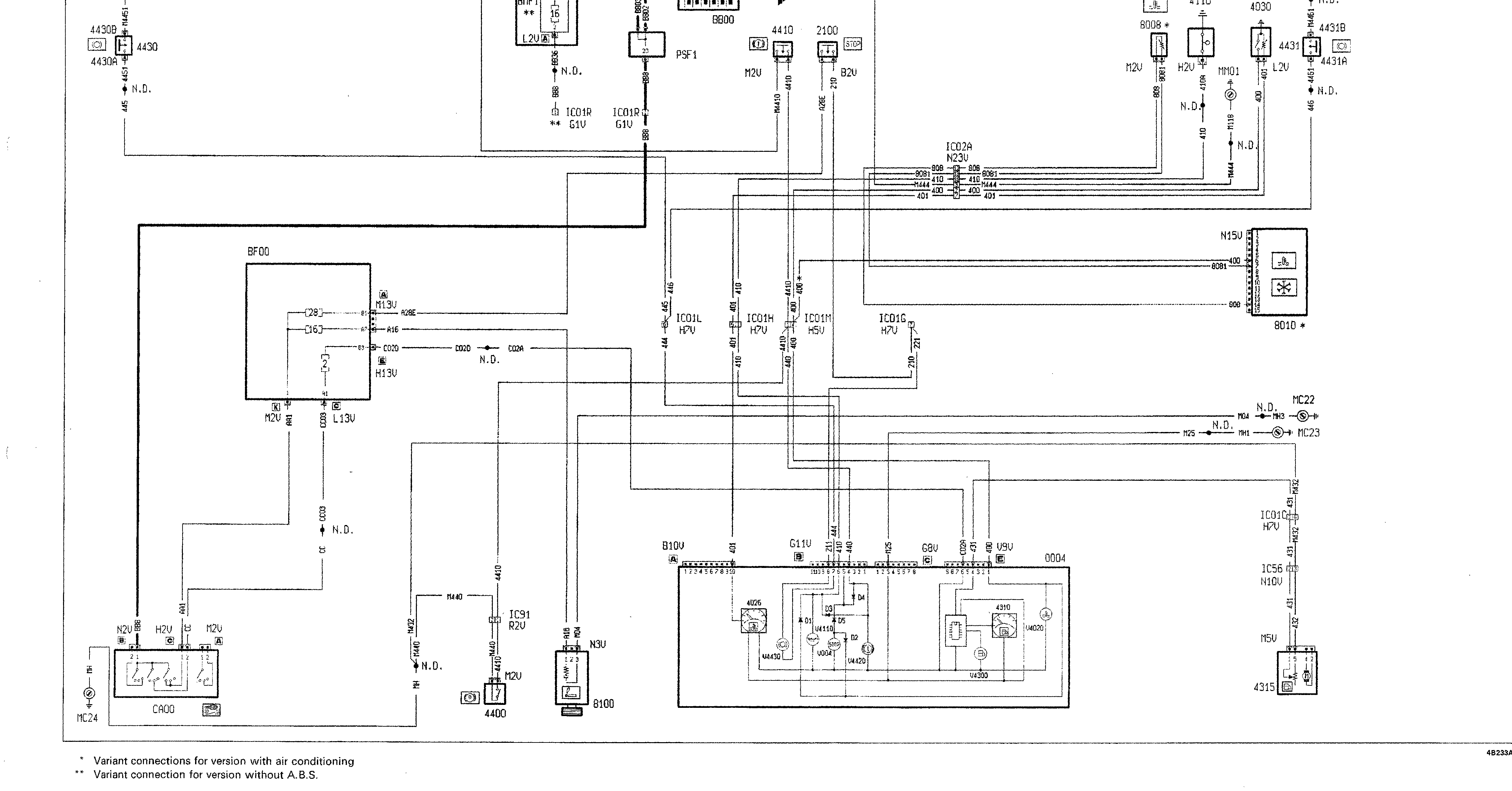 Fiat Scudo wiring diagram: 55 ELECTRICAL EQUIPMENT – Wiring diagrams (99 range)