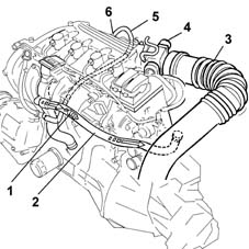 Crankcase vapour/gas recirculation system