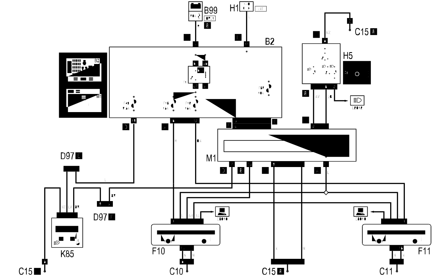 DIPPED HEADLAMPS - Wiring diagram