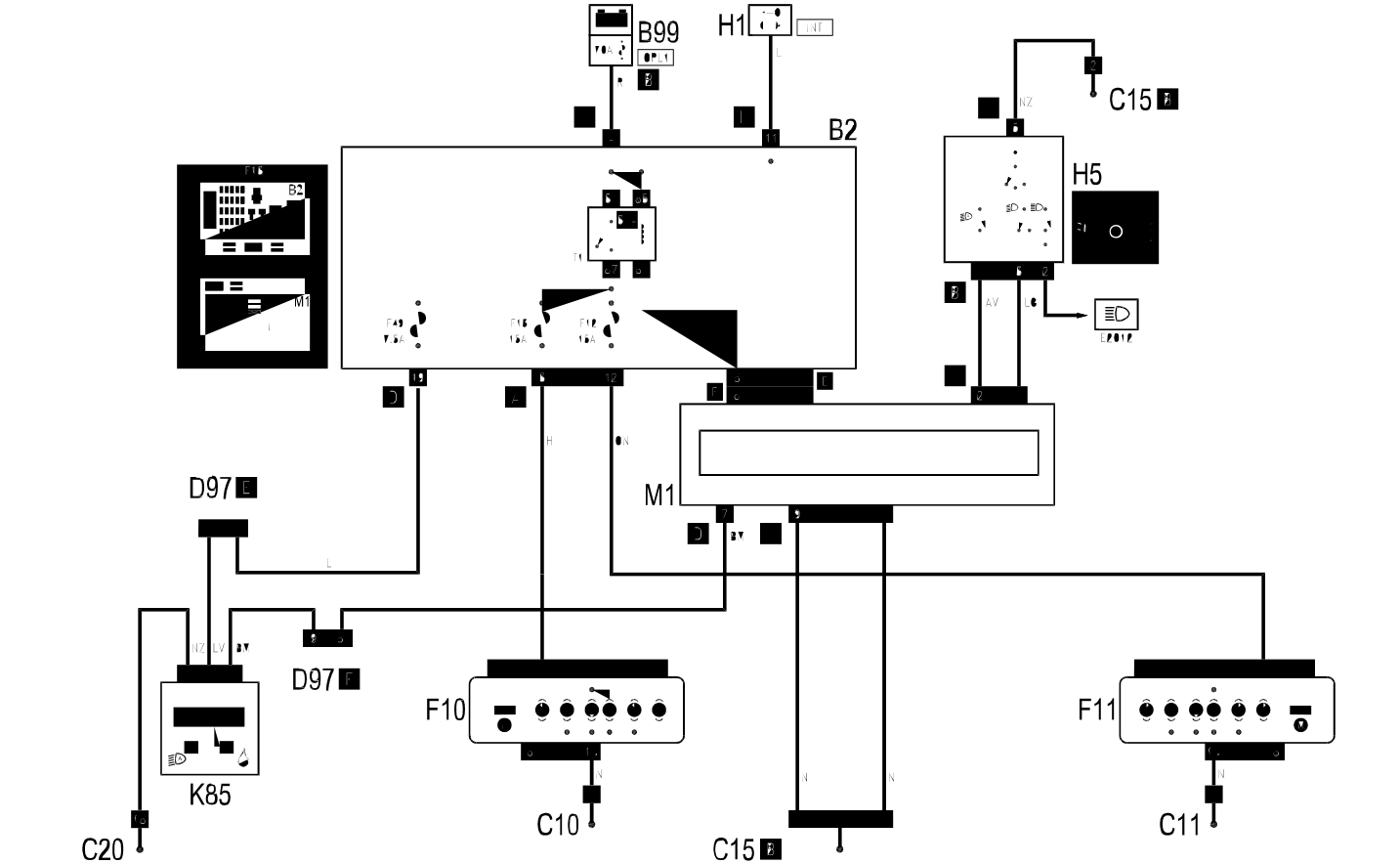 DIPPED HEADLAMPS - Wiring diagram