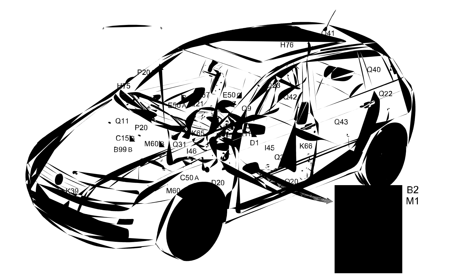 AIRBAG - Location of components