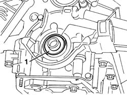 Front crank shaft cover oil seal - replace