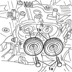 Camshaft idler gears - replace