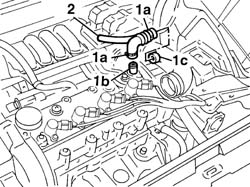 Engine oil vapour intake pipe - r + r