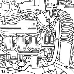 Engine oil vapour intake pipe - r + r