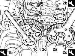 Camshaft in cylinder head - r r on vehicle