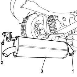 Rear exhaust silencer - r + r