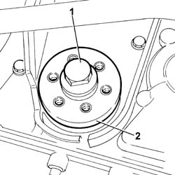 Toothed drive pulley - r + r with timing belt removed