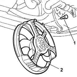 Radiator cooling fan - r + r