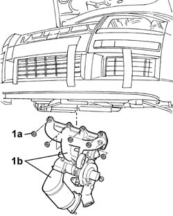 TURBOCHARGER - EXHAUST MANIFOLD - EXHAUST PIPE CONNECTING HOSE - R.R.