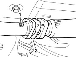 Front catalytic converter attachment seal - replace