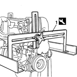 Engine - position on stand and remove