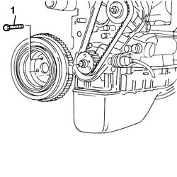 Toothed timing belt - r r with engine removed