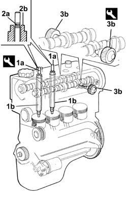 Toothed timing belt - r r with engine removed