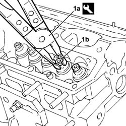 Single cylinder head, removed - overhaul